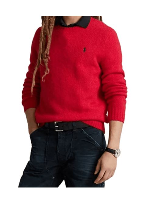 Maglia da uomo in lana, girocollo, color red POLO RALPH LAUREN | 710918805003
